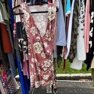 Floral Wrap Style Dress